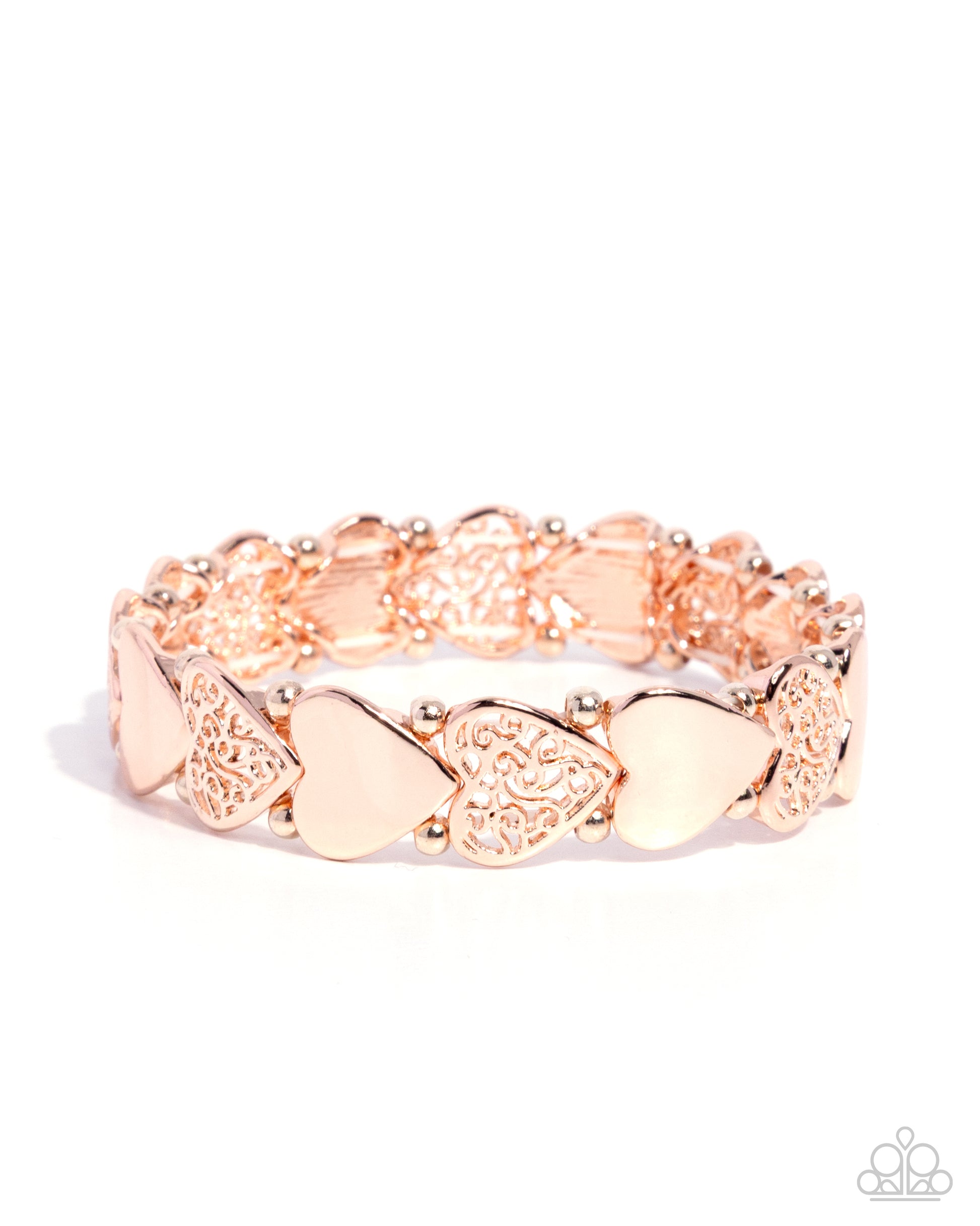 Handcrafted Heartthrob Rose Gold Bracelet
