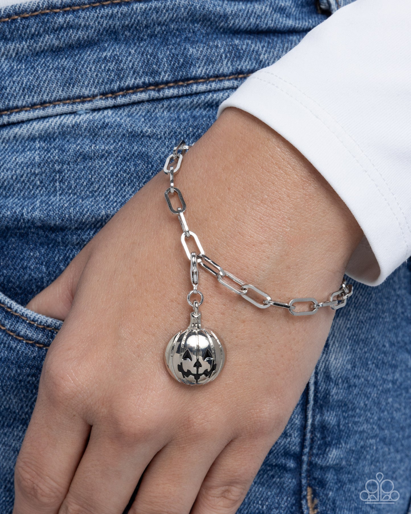 Adorable Apparition Silver Pumpkin Charm - Jewelry by Bretta