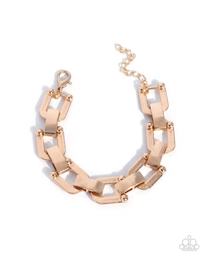 Self-Assured Statement Gold Bracelet - Jewelry by Bretta