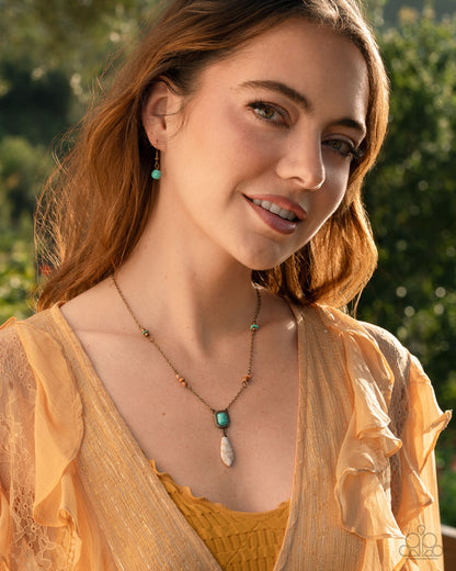 Southwestern Staple multi stone necklace with matching earrings set