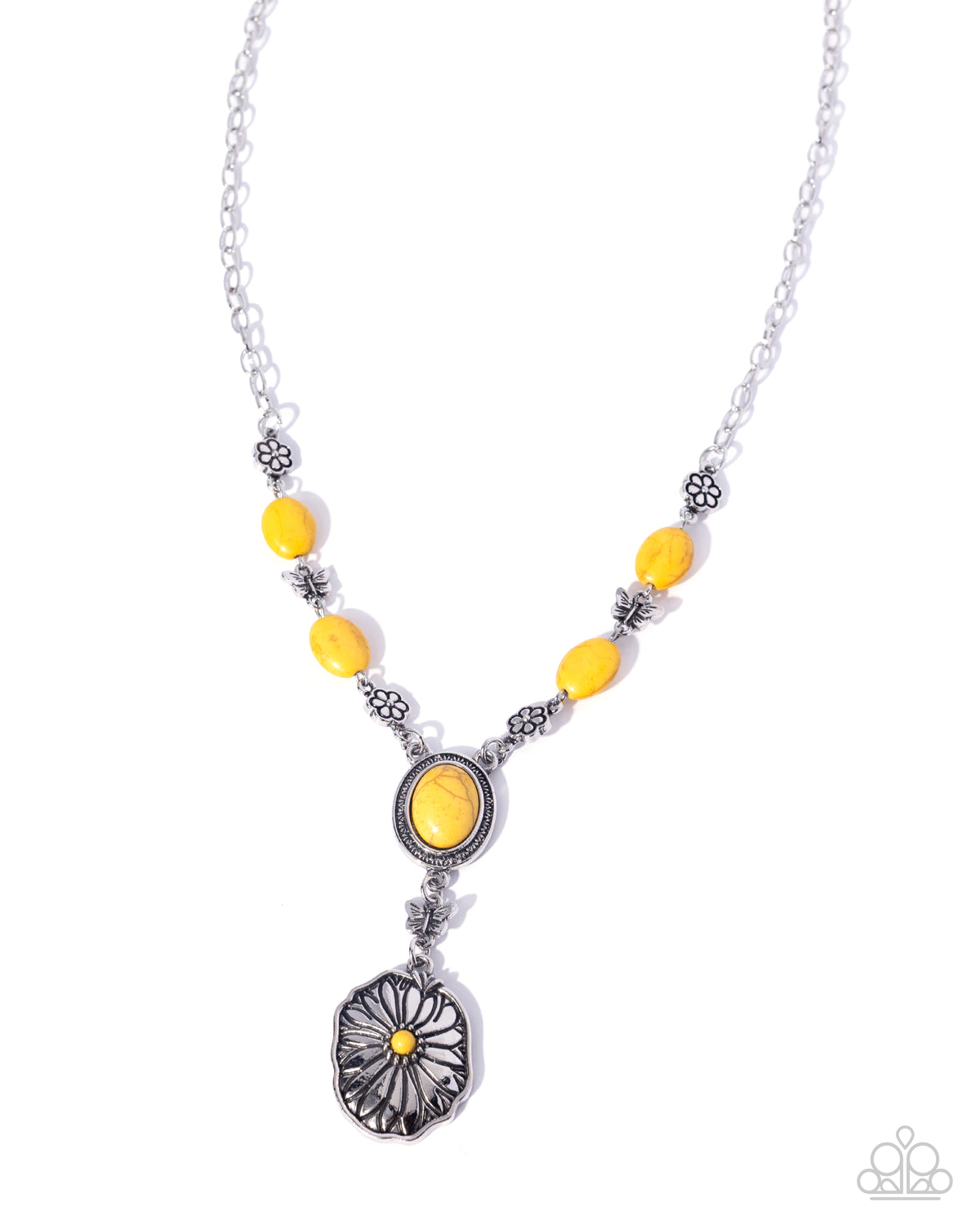 Creative Craze yellow stone butterfly necklace by Paparazzi Accessories at Jewelry by Bretta - view 1