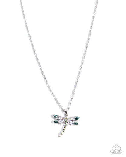 Dragonfly Debut Green Necklace - Jewelry by Bretta