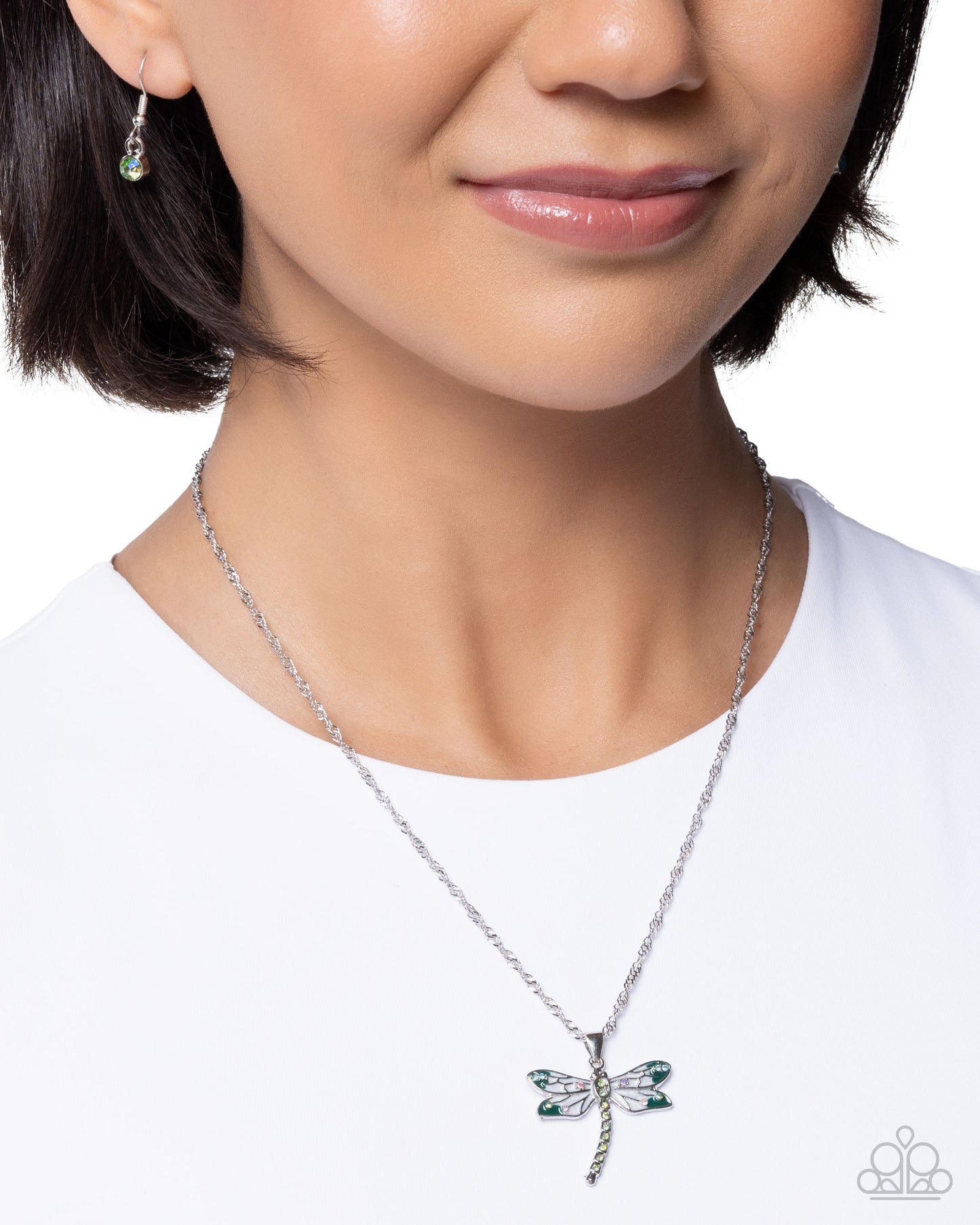 Dragonfly Debut Green Necklace - Jewelry by Bretta