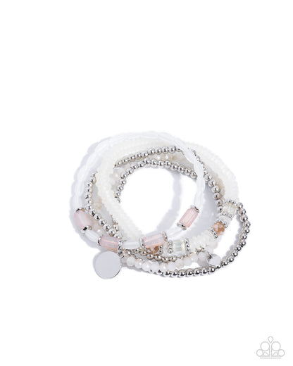 Semester Strands white five-piece beaded bracelet set by Jewelry by Bretta