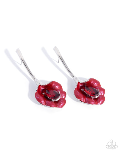 Swaying Springtime Red Earrings - Jewelry by Bretta