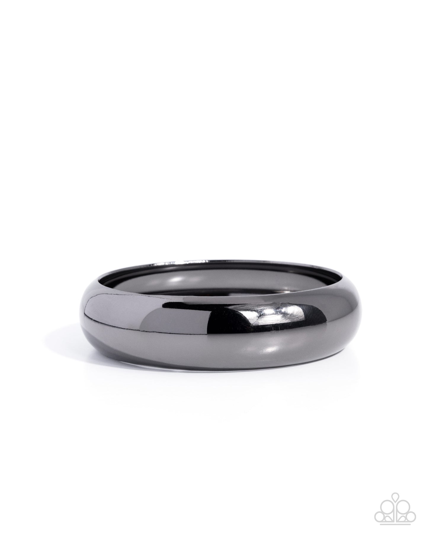 Black ring on a white background