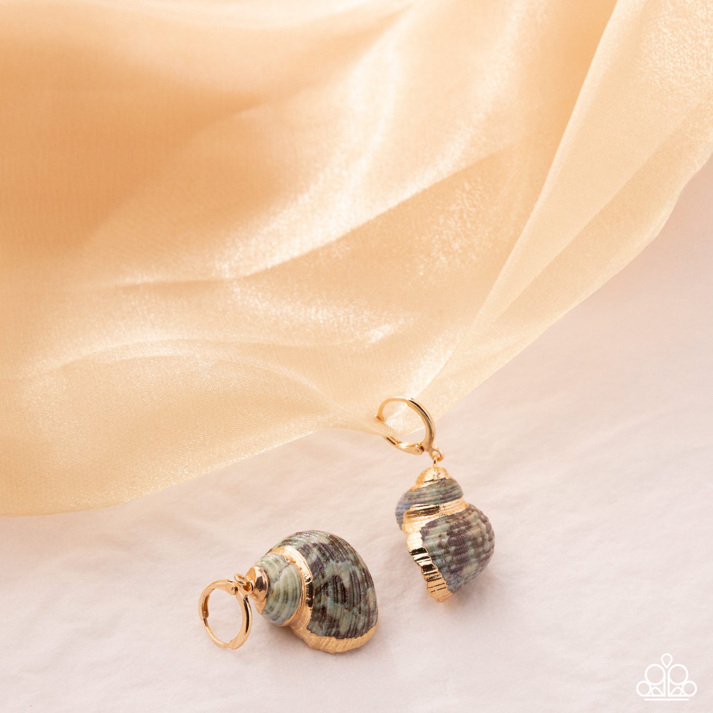 Seashell Spotlight Green Earrings - Jewelry by Bretta