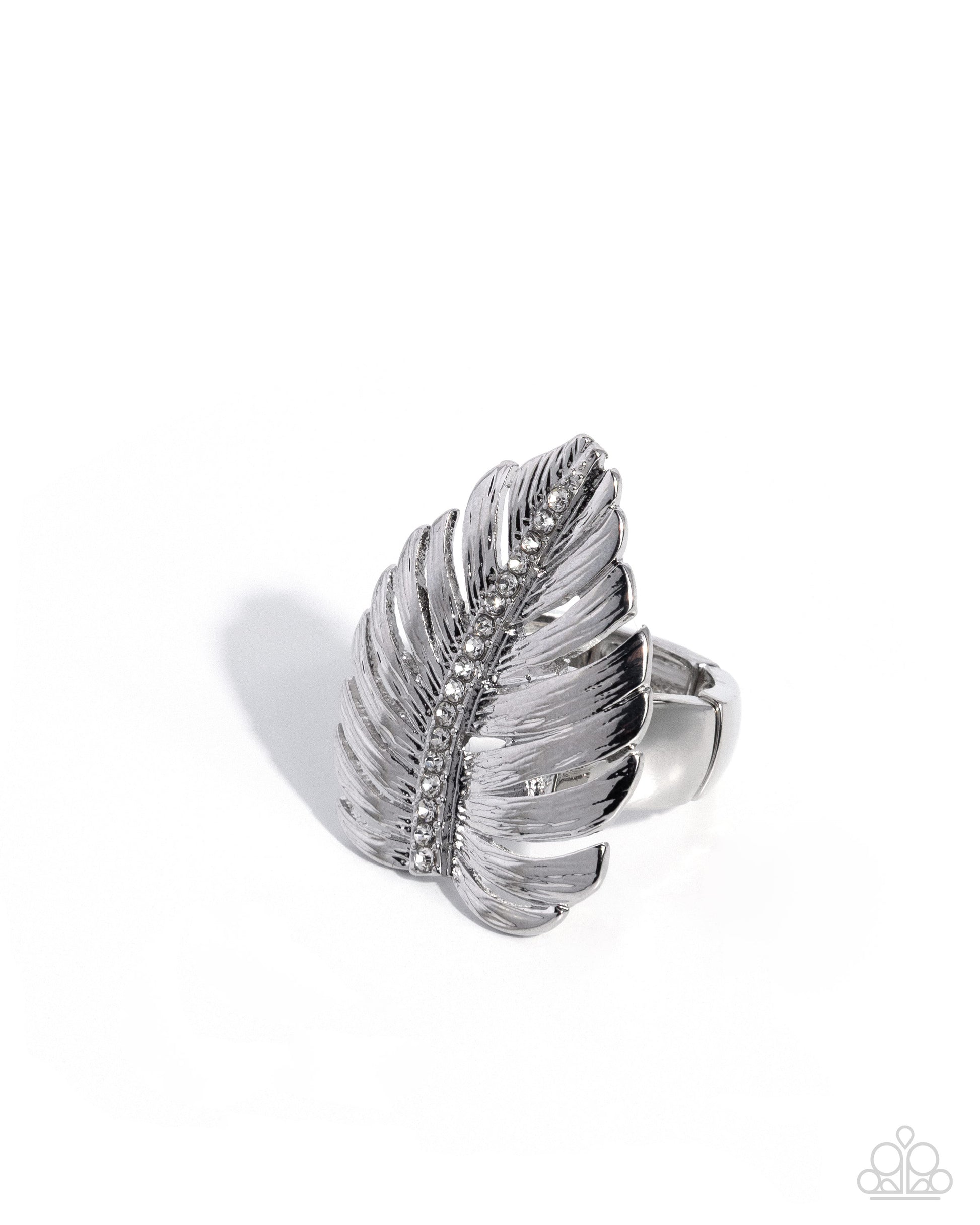 Lavish Leaf White Ring 