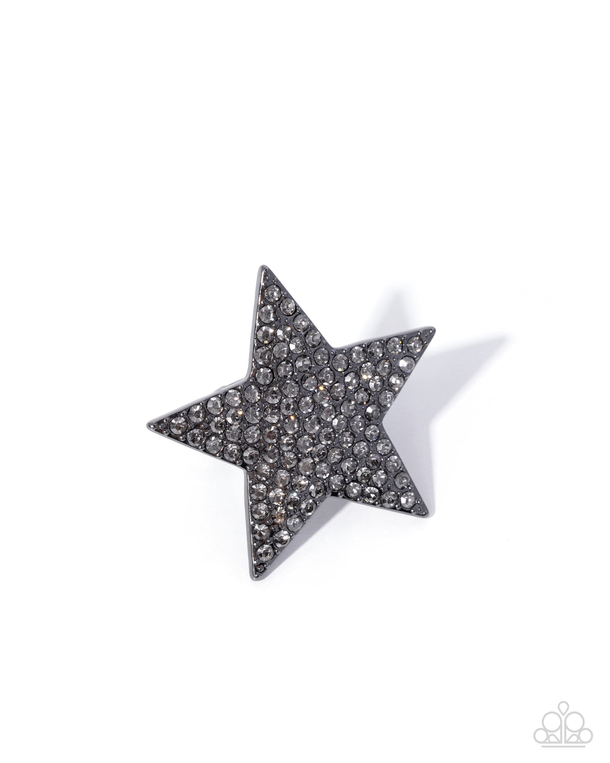 Jewelry by Bretta Stellar Surprise black gunmetal star rhinestone stretch ring