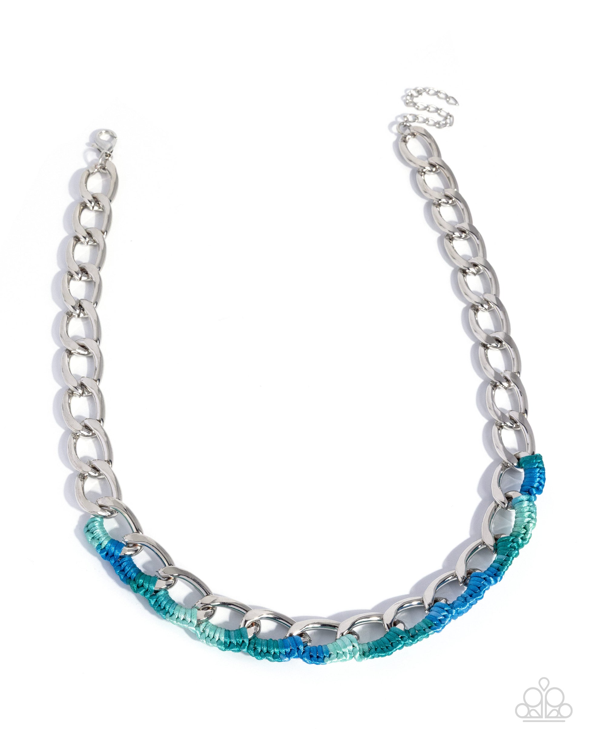 Calibrated Cording Blue Necklace