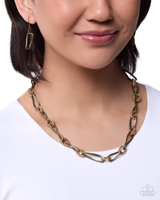 Infinite Independence Brass Necklace - Jewelry by Bretta