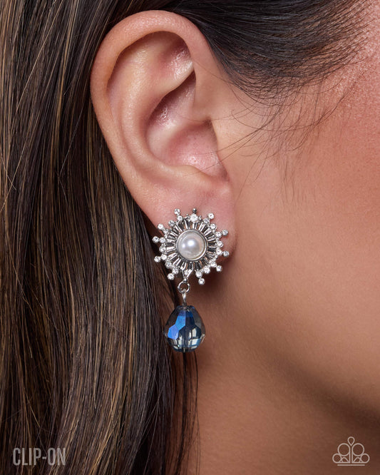 Shimmer Specialty blue earrings by Jewelry by Bretta alternate view