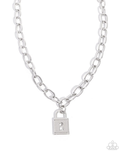 Leading Lock Silver Necklace - Jewelry by Bretta