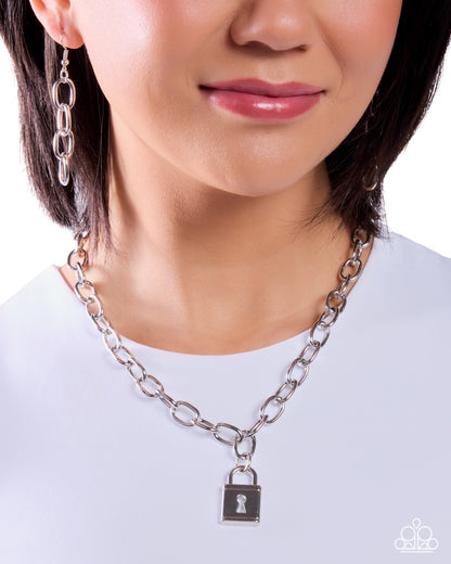 Leading Lock Silver Necklace - Jewelry by Bretta