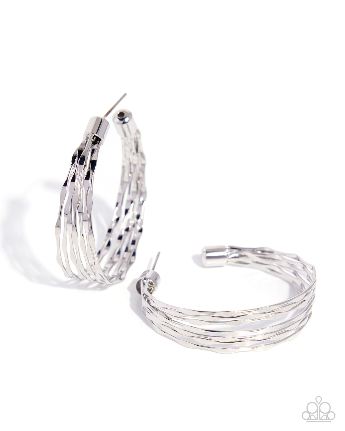Real Radiance silver hoop earrings by Paparazzi Accessories