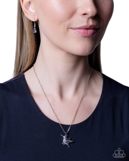 Harmonious Hummingbird Blue Necklace