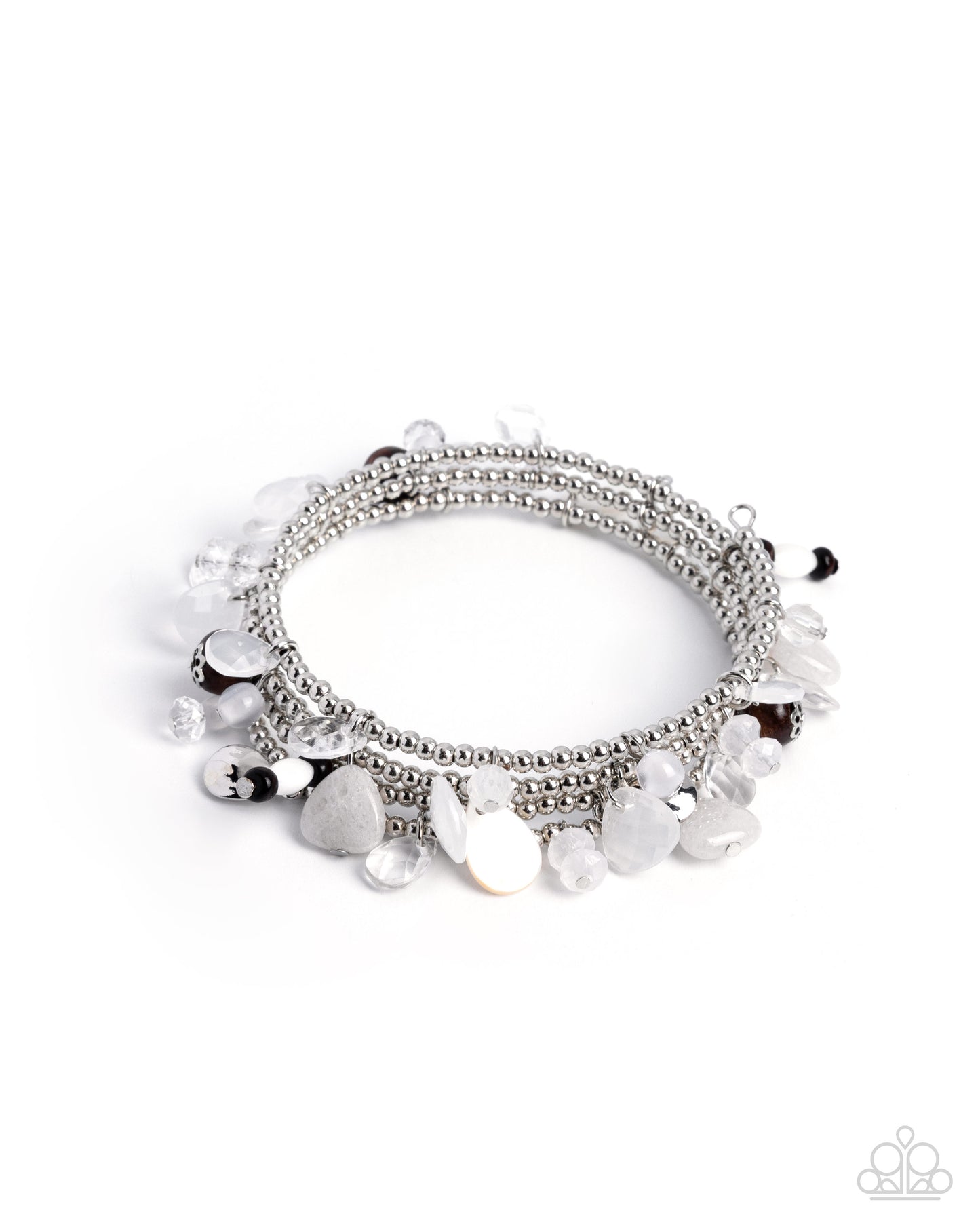 Sensational Shells White Bracelet - Jewelry by Bretta