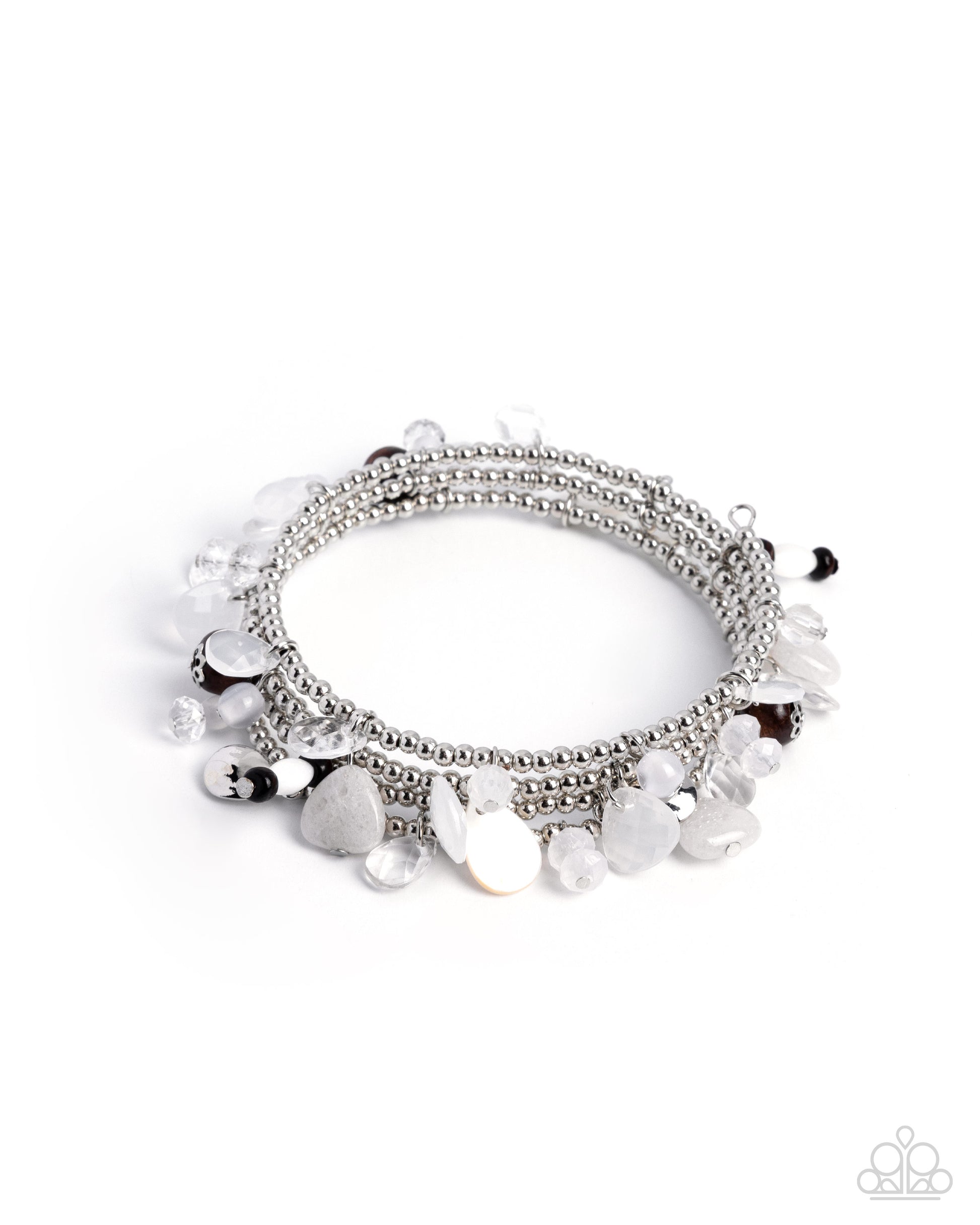 Sensational Shells White Bracelet - Jewelry by Bretta