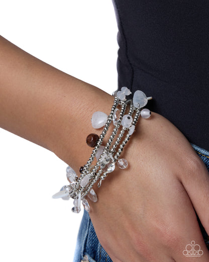 Sensational Shells White Bracelet - Jewelry by Bretta