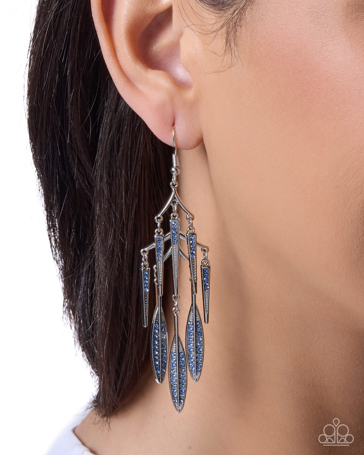 Airplane Mode blue Paparazzi earrings detail