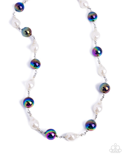 Jewelry by Bretta Universal Poise blue pearl and silver statement necklace