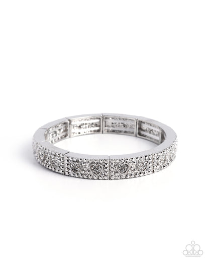 Delicate Dedication White Bracelet - Jewelry by Bretta