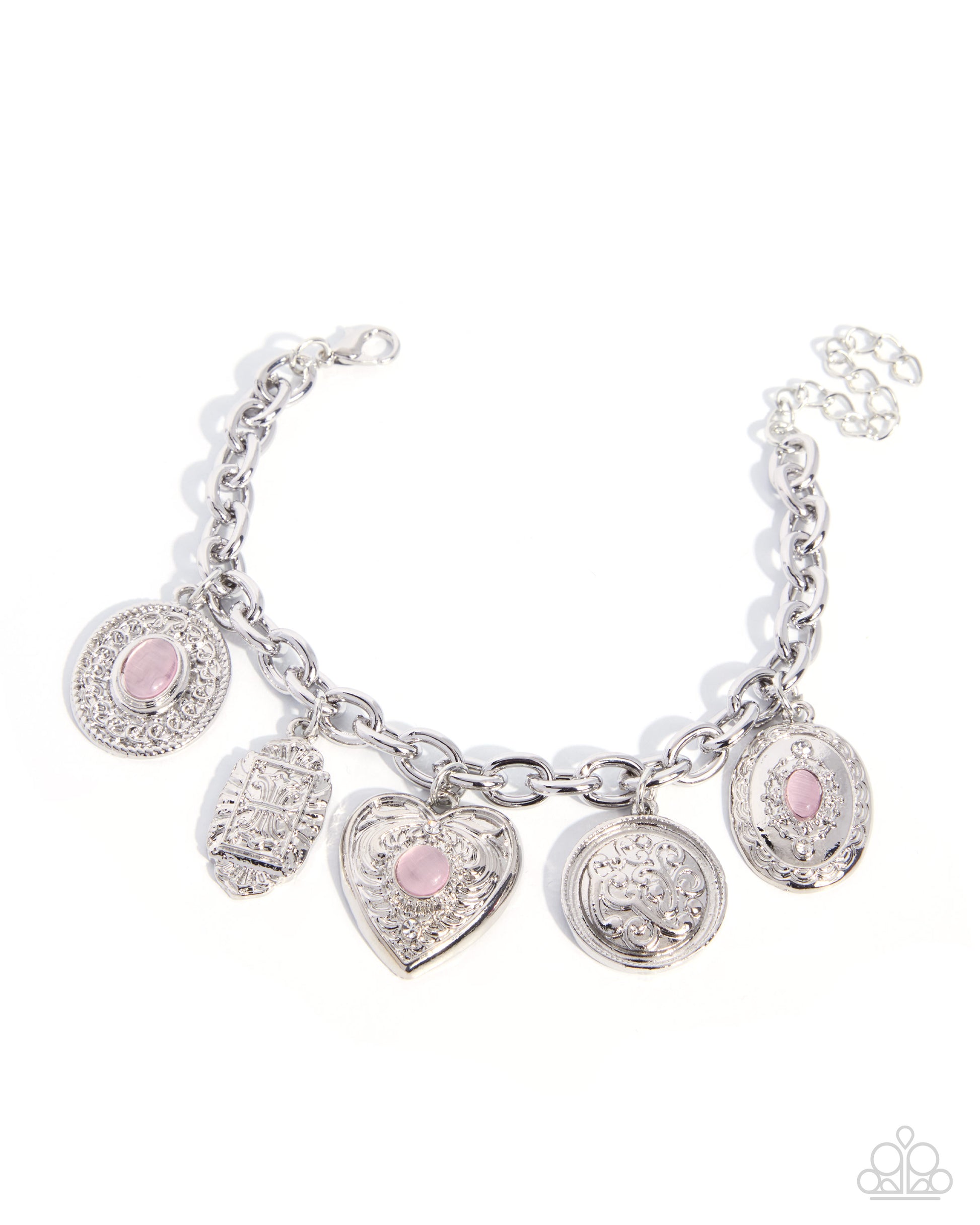 Feminine Focus pink charm bracelet by Jewelry by Bretta