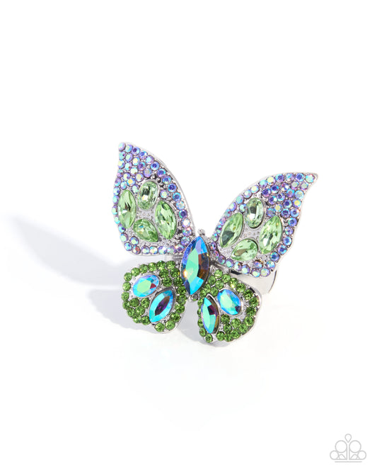 Shimmery Singularity Green Ring