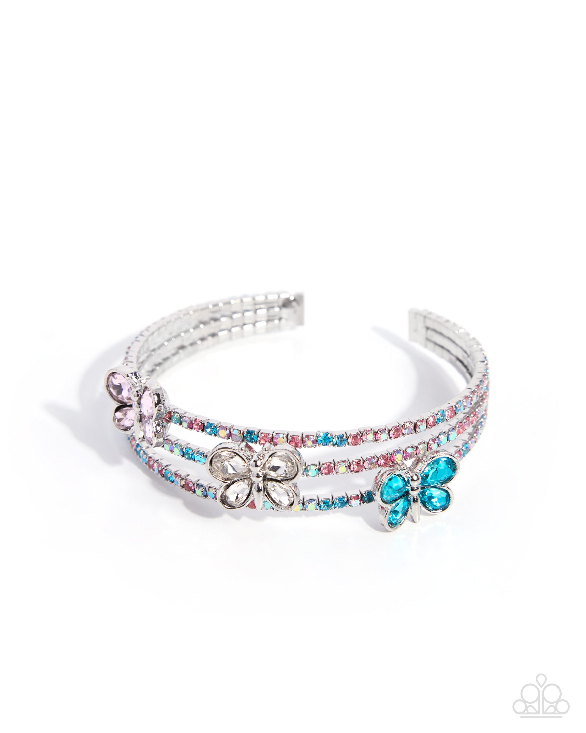 Butterfly Story multicolor crystal cuff bracelet by Jewelry by Bretta