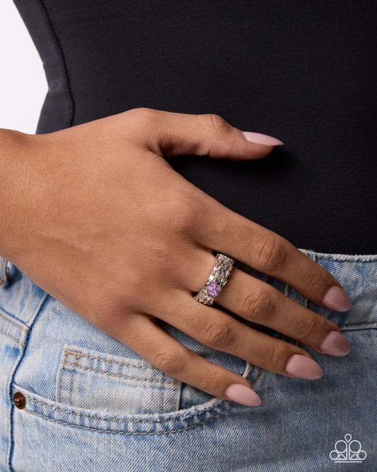 Whimsical Subscription - Purple Flower Stretch Ring | Jewelry by Bretta