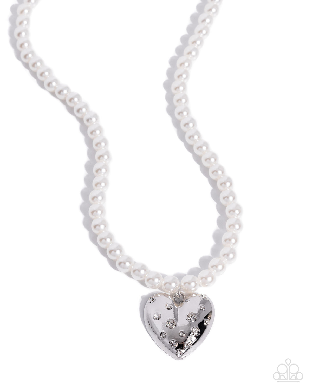 Charming Cadence white pearl heart necklace by Jewelry by Bretta