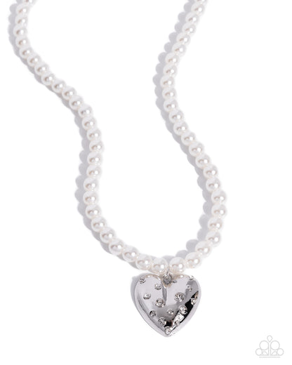 Charming Cadence white pearl heart necklace by Jewelry by Bretta