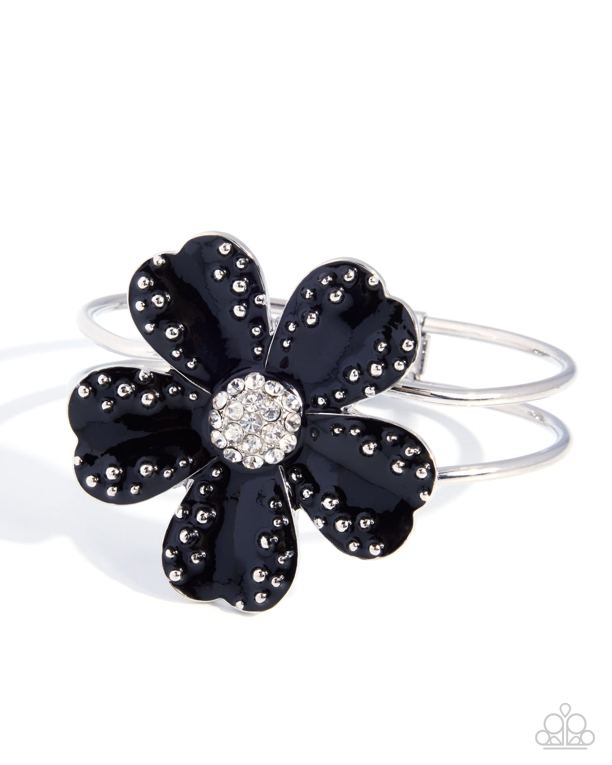 A Breath of Whimsy black floral cuff bracelet by Jewelry by Bretta
