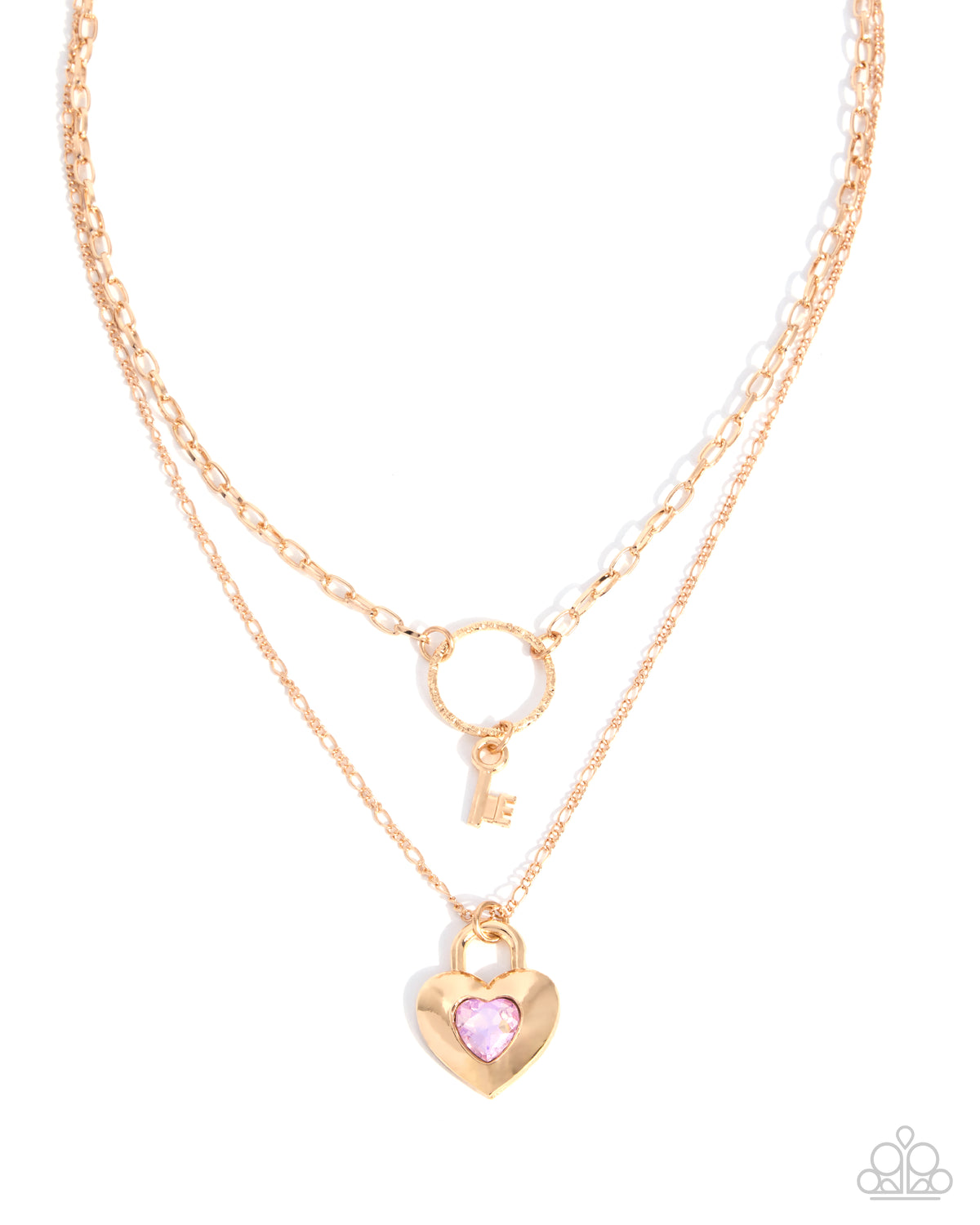 Unlocking More Yellow Heart Lock Gold Layered Necklace | Jewelry by Bretta — photo 2