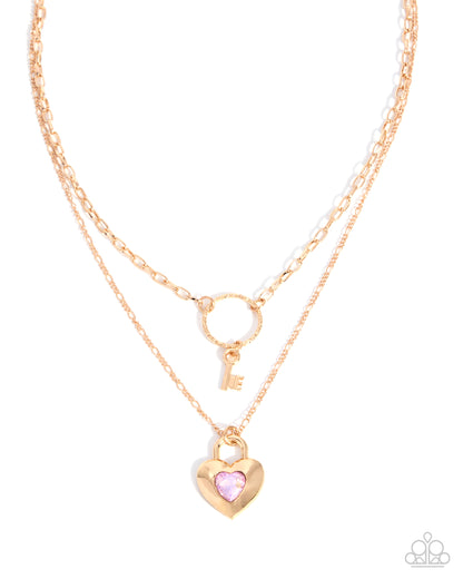 Unlocking More Yellow Heart Lock Gold Layered Necklace | Jewelry by Bretta — photo 2