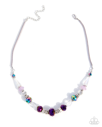 Suddenly Sleek purple statement necklace by Jewelry by Bretta