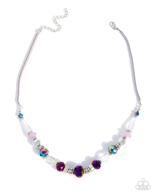 Suddenly Sleek purple statement necklace by Jewelry by Bretta