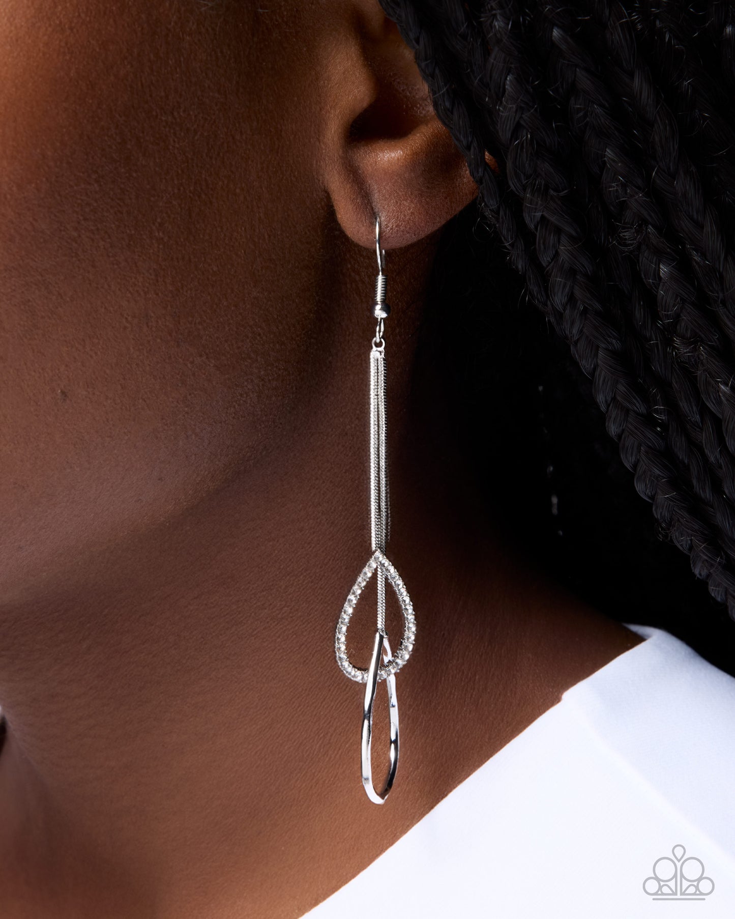 Teardrop Teacher White Earrings - Jewelry by Bretta