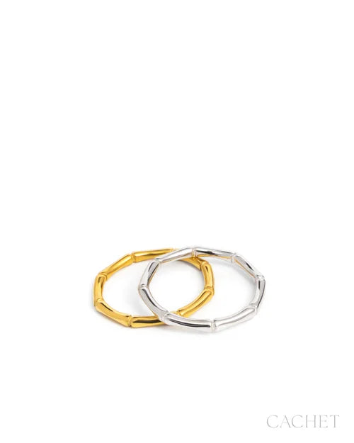 Partenariat - 18K Gold/Rhodium Ring Set by Cachet - Jewelry by Bretta - photo 2