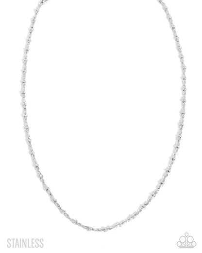 Poised Prodigy Silver Stainless Steel Necklace by Paparazzi Accessories