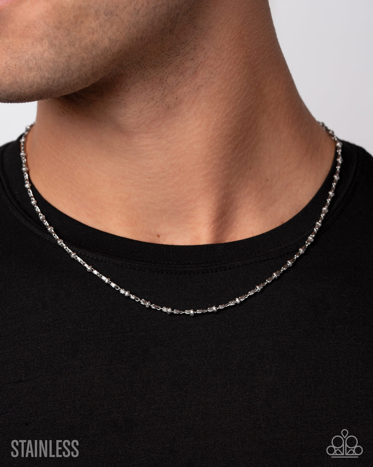 Poised Prodigy Silver Stainless Steel Necklace by Paparazzi Accessories - view 2