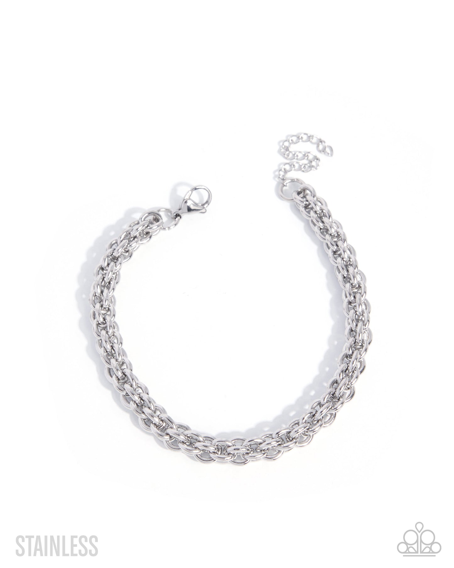 CHAIN Power Silver Stainless Steel Bracelet by Jewelry by Bretta - front view