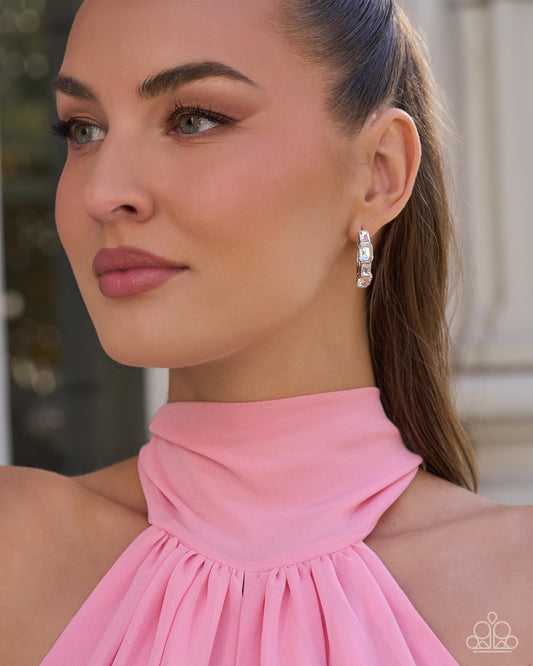 Operatic Overture White Hoop Earrings - Jewelry by Bretta