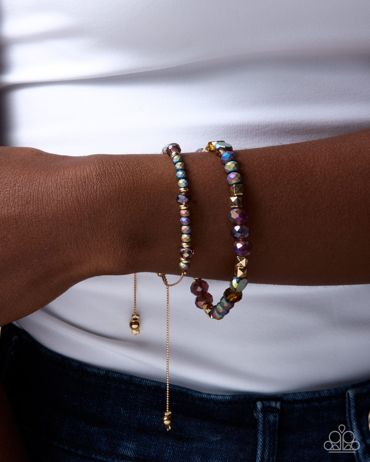Structured Shimmer Purple Bracelet Set | Jewelry by Bretta