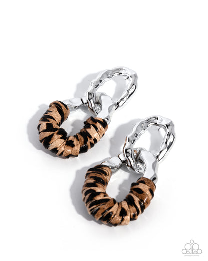 Leopard Layers brown post earrings by Jewelry by Bretta