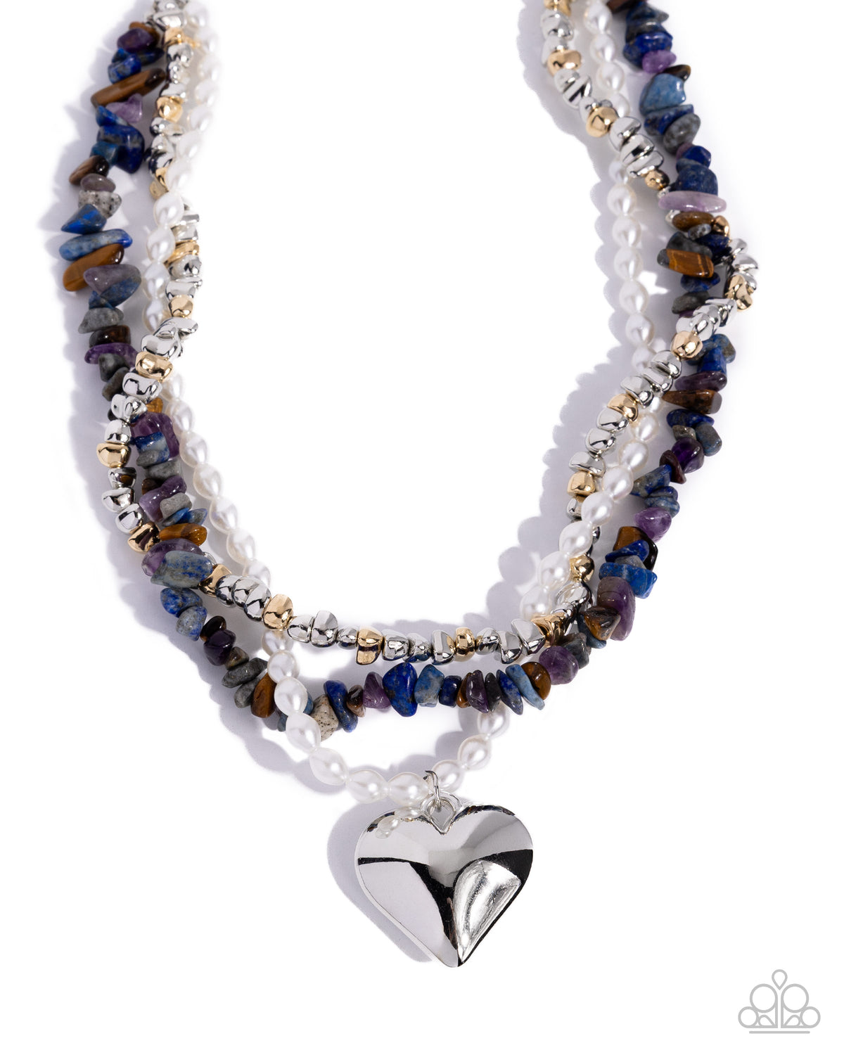 Significant Strands blue mixed stone necklace