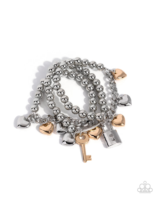 First Do No CHARM Mixed-Metal Charm Bracelet Set by Paparazzi Accessories at Jewelry by Bretta - view 1