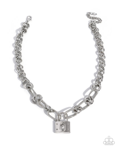 Luminescent Lockdown Silver Necklace - Jewelry by Bretta