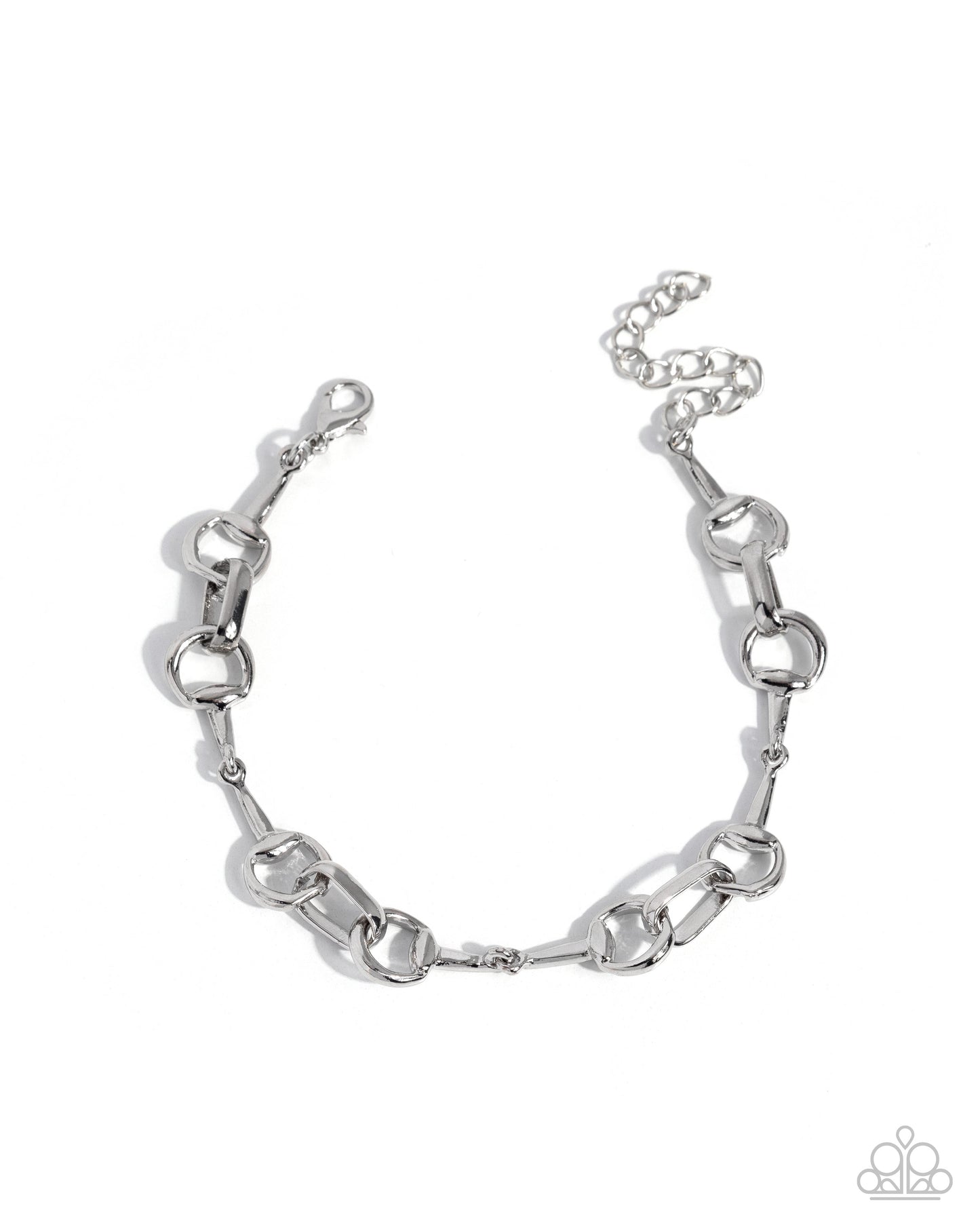 Hasty Hindsight silver chain bracelet front view