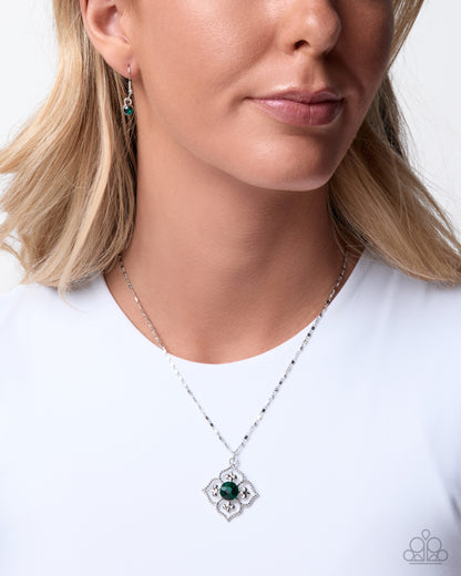 Supreme Elegance - Green Pendant Necklace by Paparazzi Accessories - Jewelry by Bretta - photo 2